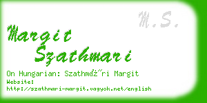 margit szathmari business card